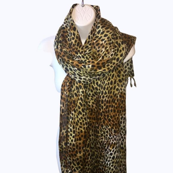 Unity Trading Hawaii Leopard Animal Print Sarong Wrap Scarf - Picture 2 of 3
